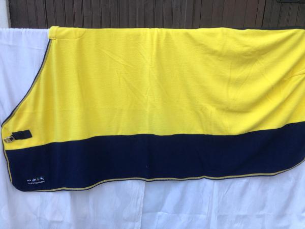 HKM Abschwitzdecke Gelb/Blau 155 cm
