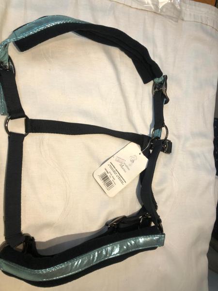 HKM Halfter CM Fashion -Seaside- weich unterlegt Metallicblau Full