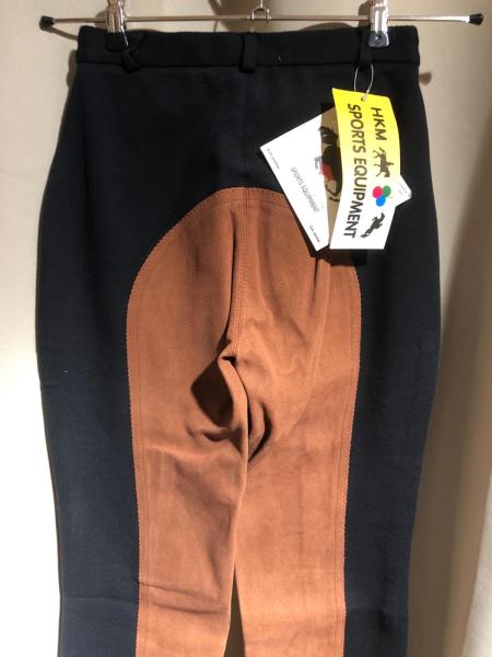 HKM Jodhpurreithose Schwarz mit Braunem Vollbesatz Gr. 36