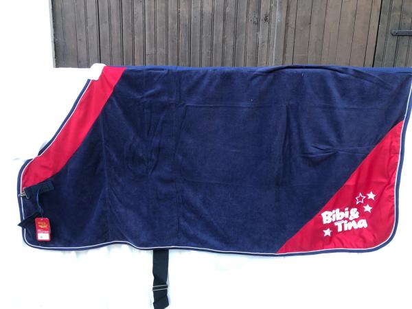 HKM Abschwitzdecke Bibi & Tina dunkelblau/Rot 145 cm