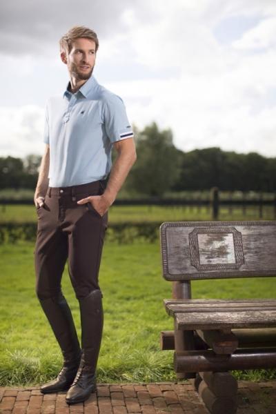 HKM Herren Reithose Kingston Vollbesatz Gr. 48 Braun Melange
