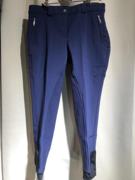 HKM Wintersoftshell Reithose Lauria Garelli dunkelblau Silikon-Vollbesatz Gr. 42