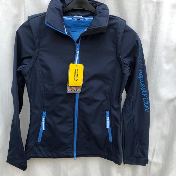 HKM Softshelljacke  Equestrian mit abnehmbaren Ärmeln dunkelblau Gr. XS