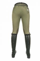 HKM Reithose -Polo classic-, Alos Kniebesatz   Olive Gr. 46