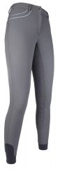 HKM Reithose -Rimini Piping- Silikon-Vollbesatz Türkis Gr. 38